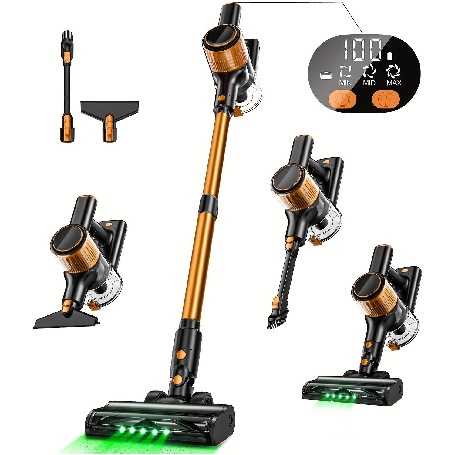 Cords Vacuum Cleaner 28Kpa Powerful Suction 8 In 1 Stick