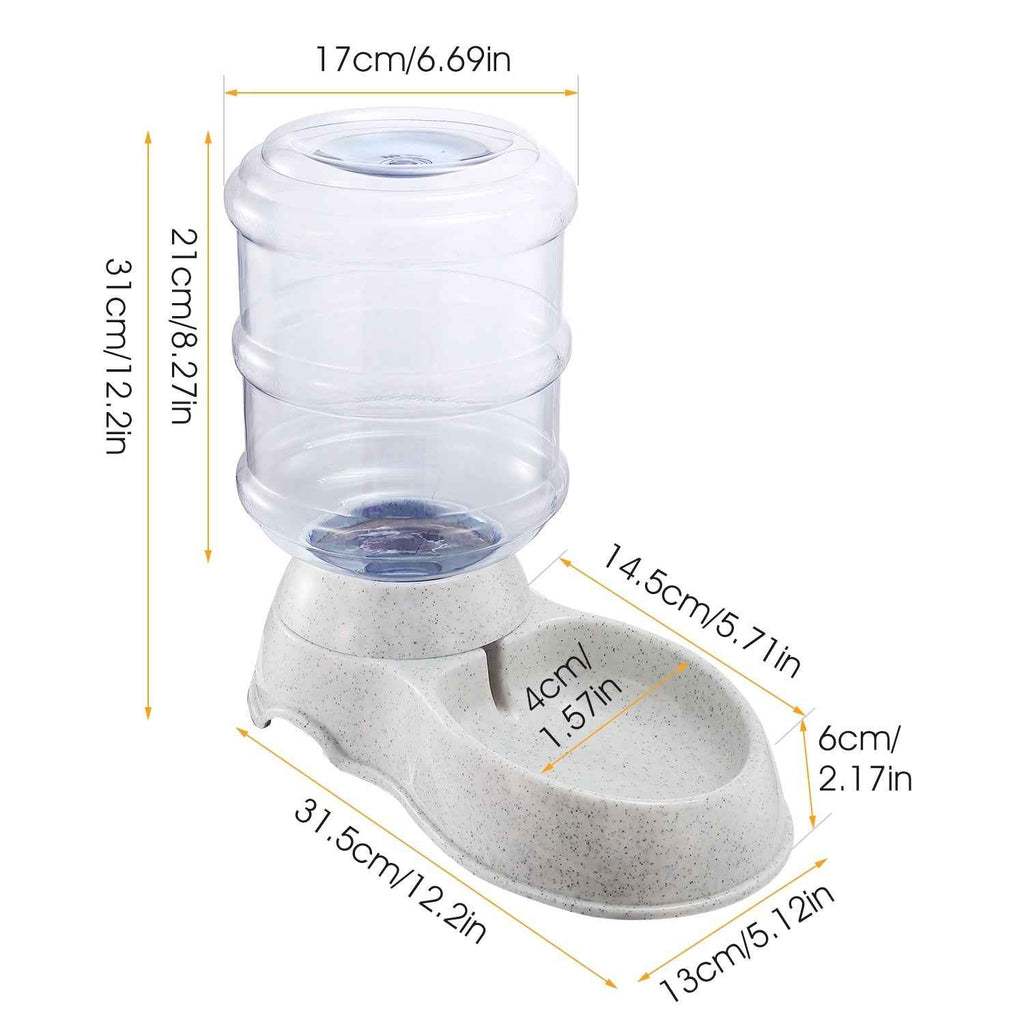 3.5L 1Gal Pet Water Dispenser Self-Dispensing Gravity Pets Food & Water  Feeder Automatic Pet Waterer Cat Dog