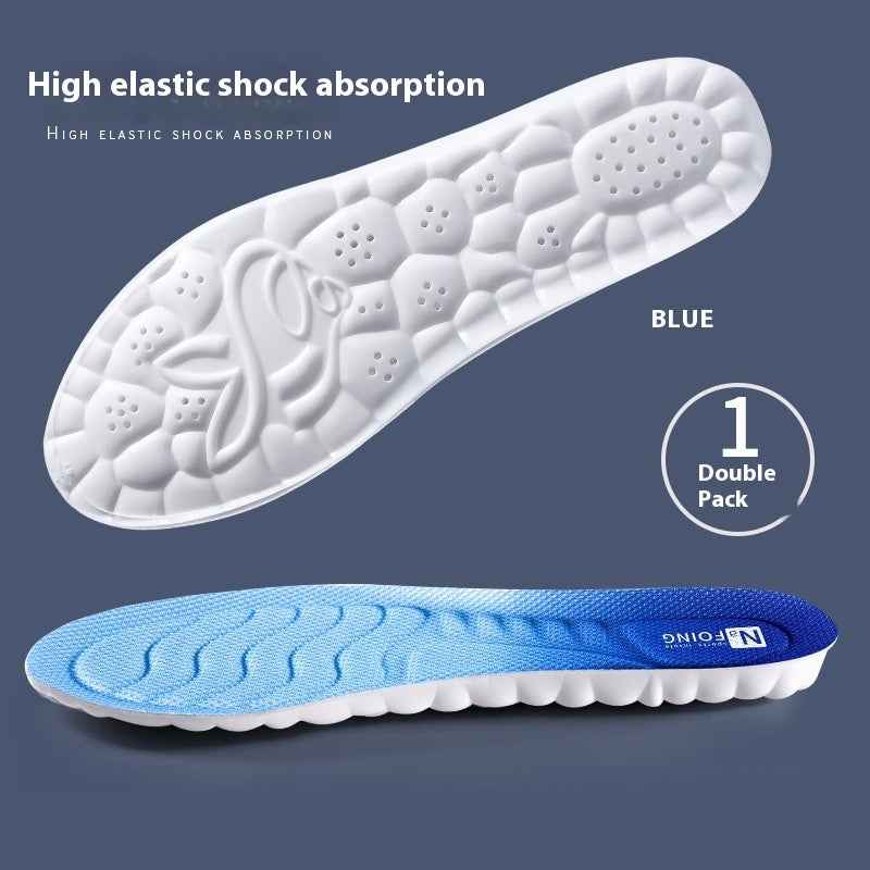 4D Running Insoles - Latex Sport Support with Arch & Shock Absorption